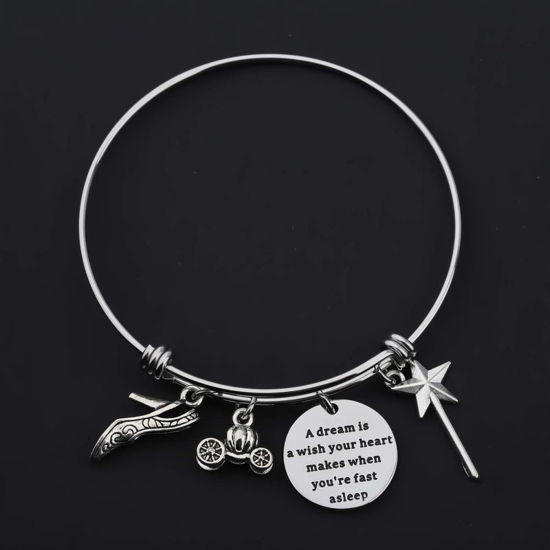 [Australia] - ENSIANTH Dream Princess Bracelet A Dream is A Wish Your Heart Makes When You're Fast Asleep Nursery Gift Dream Bracelet 