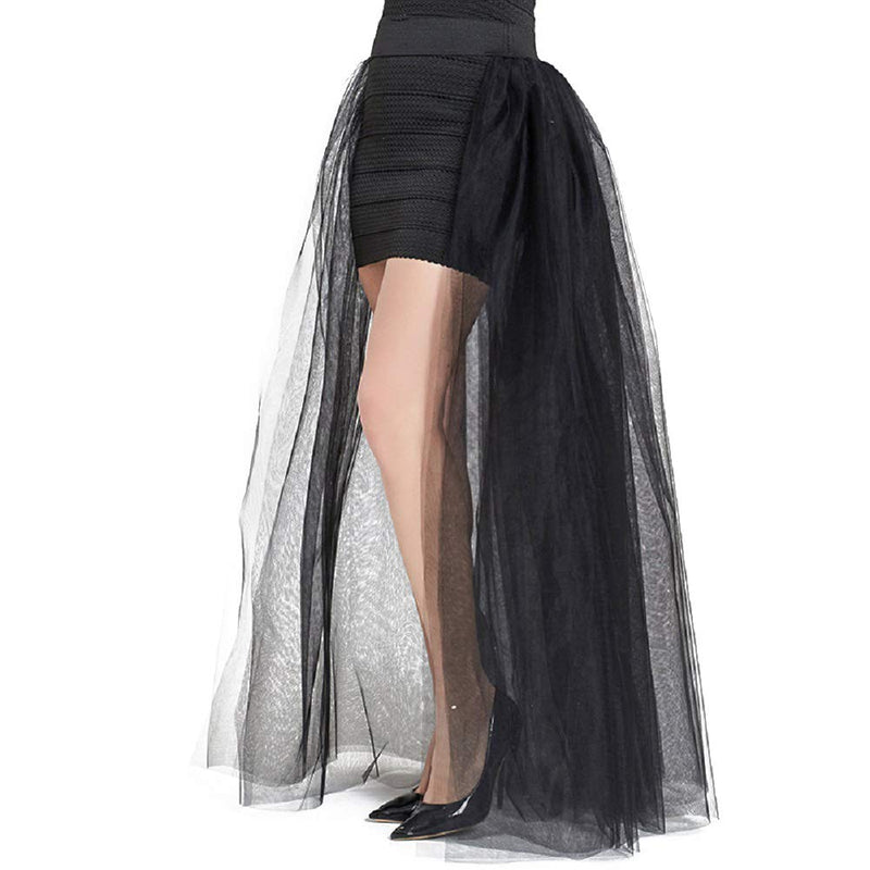 [Australia] - Women's Floor Length Puffy Tutu Tulle Skirt Fairy Fancy Dress Wedding Party Porm Long Skirts 54#black 