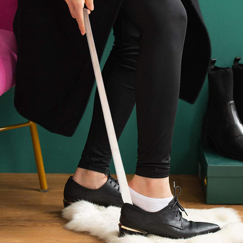 [Australia] - Metal Shoe Horn Long Handle For Seniors,Long Shoe Horns,Shoehorn for Women,Men,Kids,Elderly,Disabled,Pregnancy,Boots,Sneakers 