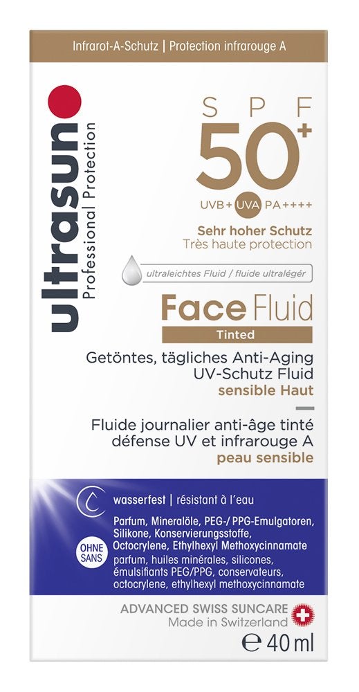 [Australia] - ultrasun Face Fluid Tinted Anti-Ageing SPF50+, 40 ml 