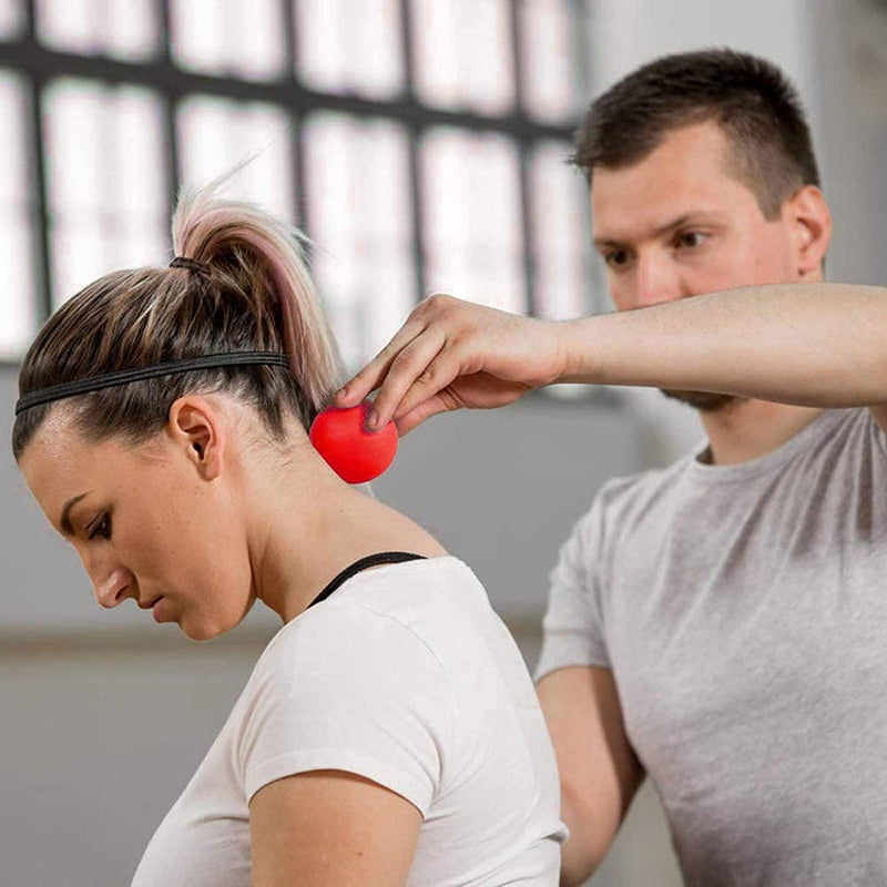 [Australia] - WOVTE Massage Lacrosse Ball for Sore Muscles, Shoulders, Neck, Back, Foot, Body, Deep Tissue, Trigger Point, Muscle Knots, Yoga and Myofascial Release (Red)… Red 