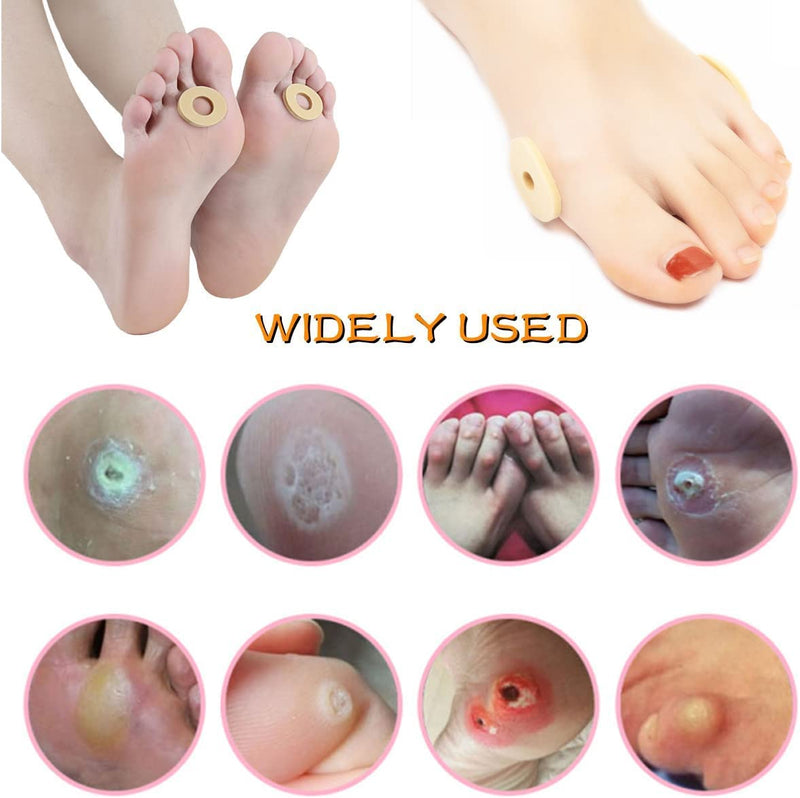 [Australia] - MQ 60 Pcs Corn Cushions, Soft Latex Foam Self Adhesive Callus Pads Corn Pad Anti Friction Reduce Foot and Heel Pain for Toe Callus Anti-Slip 60 Count 