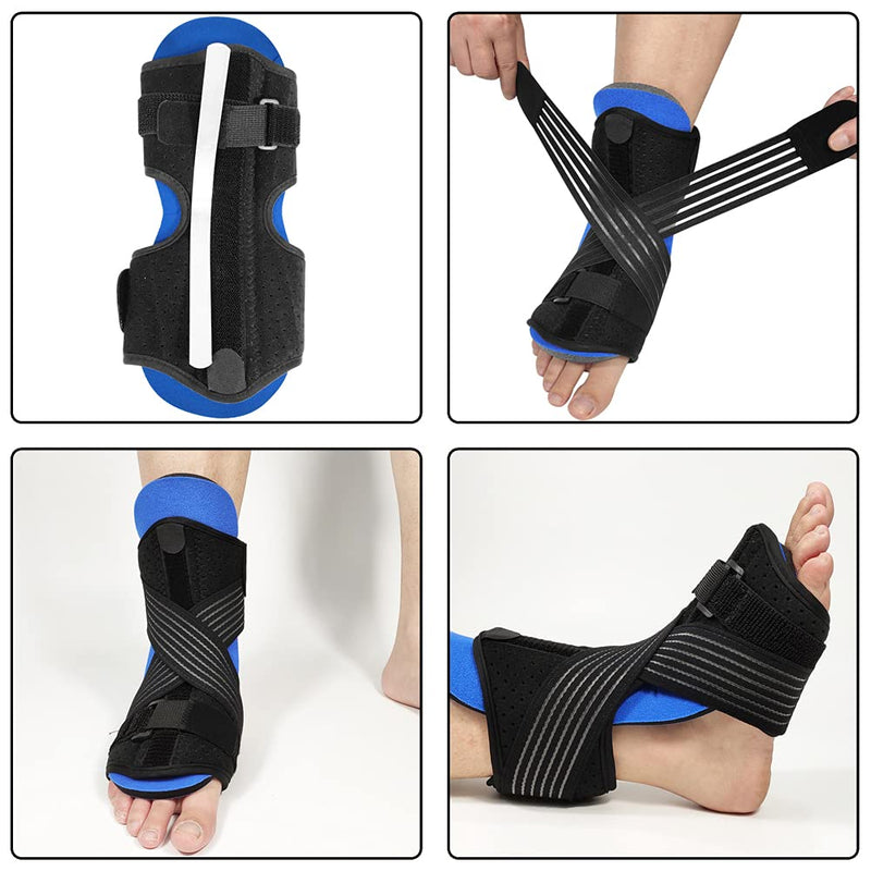 [Australia] - Plantar Fasciitis Night Splint, Foot Drop Orthotic Brace, Adjustable Heel/Ankle/Arch Foot Pain Relief Support for Plantar Fasciitis, Achilles Tendinitis, Foot Drop, Flat Foot, Heel Spurs Flat Foot 