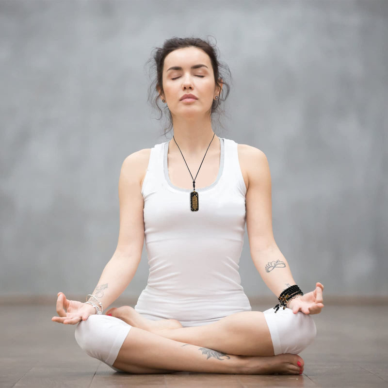 [Australia] - Chakra Bracelet Crystal Natural Reiki Stone Healing Crystals for Yoga Meditation Gift 3PCS with Black Package Bag 