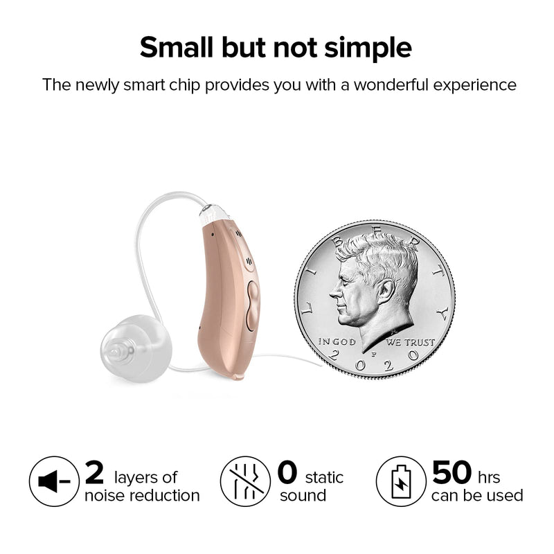 [Australia] - Hearing Aids, 16 Channel Digital Chip, High Fidelity Sound Quality, Noise Reduction, Feedback Cancellation, Ultra-Lightweight Hearing Amplifiers for Adults Hearing Loss (1 Pcs) 