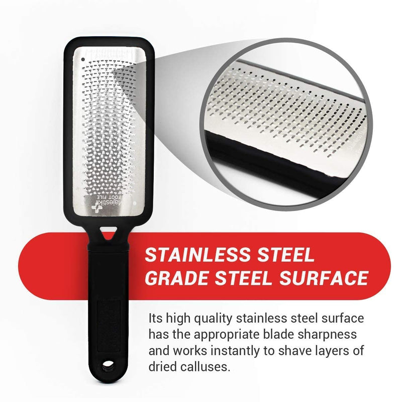 [Australia] - Foot Rasp Large Foot File And Callus Remover, Best Foot Care Pedicure Metal Surface Tool To Remove Hard Skin, Suitable On Both Wet And Dry Feet, Surgical Grade Stainless Steel File- Lifetime Warranty! 