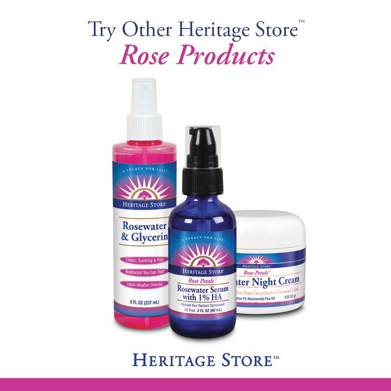 [Australia] - Heritage Store Aura Glow, Rose | Body & Massage Oil | For Beautiful Skin & Hair | Moisturizer, Aftershave Lotion, Hair & Bath Oil | 8oz 