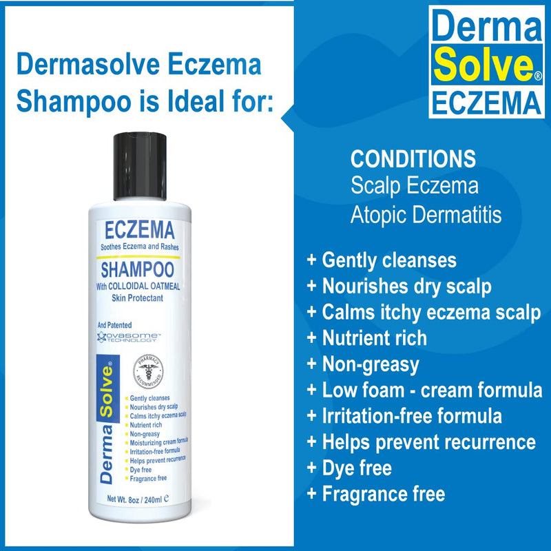 [Australia] - Eczema Relief Shampoo (2-Pack) | Eczema Flare Control Scalp & Dandruff Relief Therapy That Protects, Moisturizes, and Repairs Skin by DermaSolve - Kids, Babies & Adults - Steroid Free (Shampoo 2-Pack) Shampoo 2-Pack 