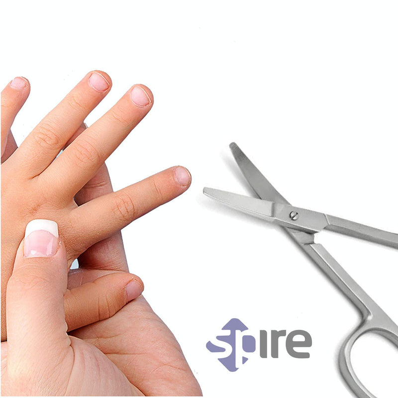 [Australia] - Professional Nail Scissors With Round Tip 4.5" Eyebrow, Dry Skin, Eyelash, Nose Hair For Men And Women Daily Use 