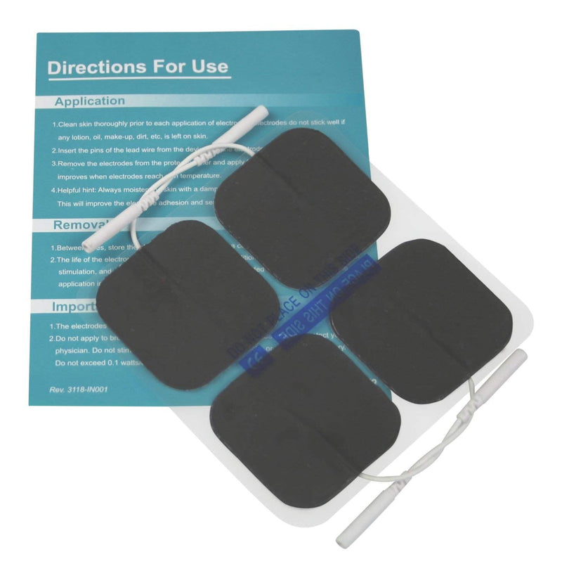 [Australia] - Easy@Home Tens Unit Self Stick Carbon Electrode Pads, Non Irritating Design 40 Pack 2" x 2" Reusable Pads 40 pads 