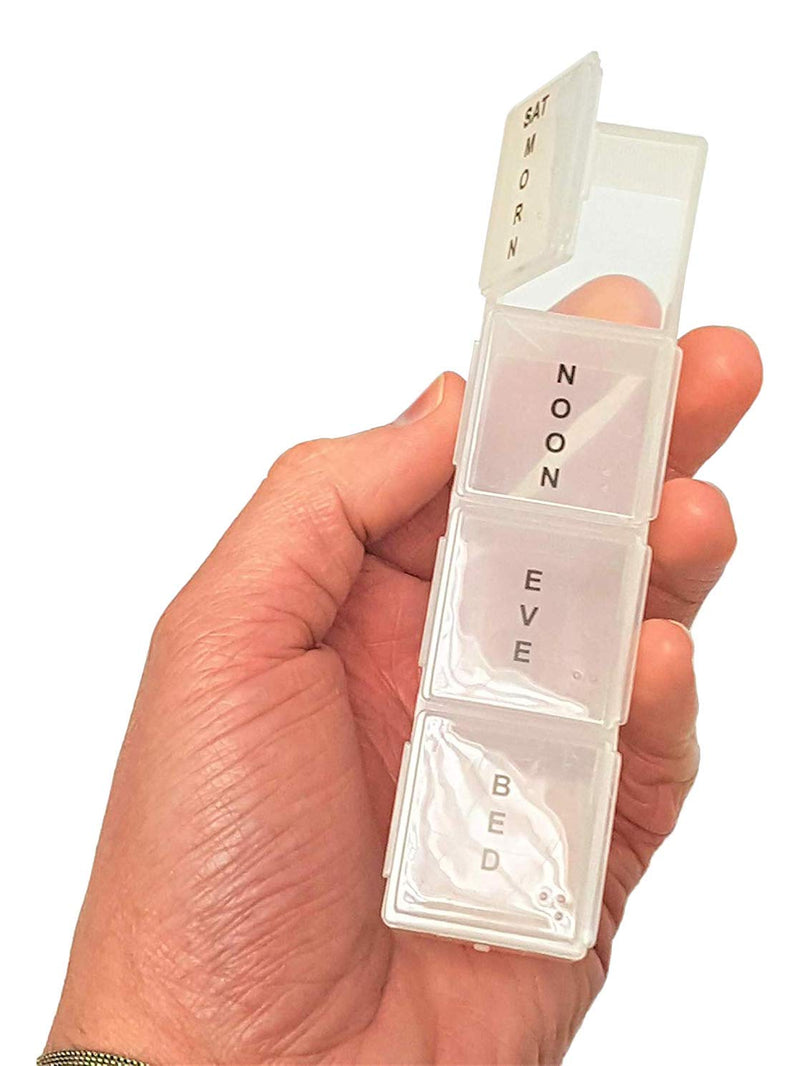 [Australia] - Pill Box Weekly Organiser - 7 Day 4 Times Daily – 28 Compartments - Dosette Medicine Container –- by Life Healthcare 