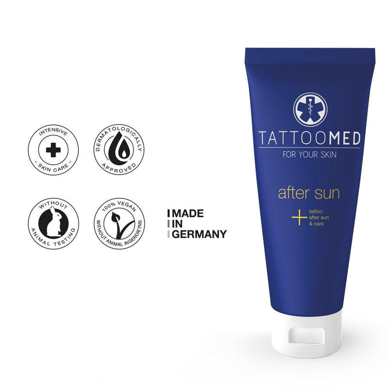 [Australia] - TattooMed After Sun - Cream Lotion For Moisturizing Sensitive and Sun Damaged Tattooed Skin - (1 x 100ml) 