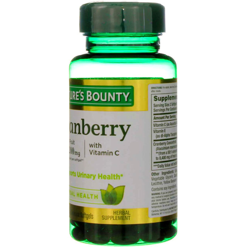 [Australia] - Nature's Bounty Cranberry Fruit 4200 mg, Plus Vitamin C, 120 Softgels 