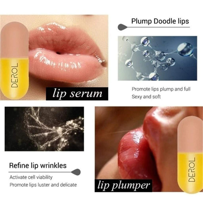 [Australia] - Natural Lip Plumper, Plant Extracts Plumping Lip Serum,Lip Enhancer, Lip Plumping Balm, Moisturizing Clear Lip Gloss for Fuller Lips & Hydrated Beauty Lips 5.5ml 