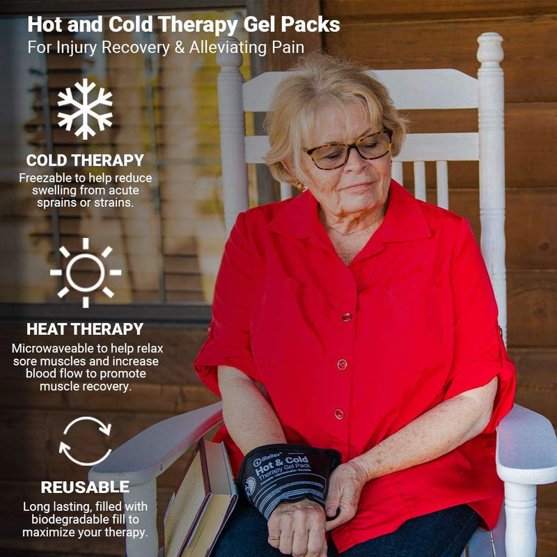[Australia] - Ice Pack for Hot & Cold Therapy Gel Pack - Hot & Cold Relief, Reusable, Freezable & Microwaveable, Pain & Muscle Soreness, Arm, Leg, Knee, Shoulder, Back Pain Relief, Compression Pack & Strap Small (Pack of 1) 