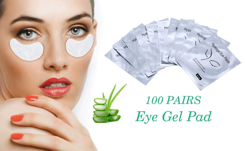 [Australia] - 100 Pairs Set,Under Eye Pads,Comfy and Cool Under Eye Patches Gel Pad for Eyelash Extensions Eye Mask Beauty Tool 100 Pairs 