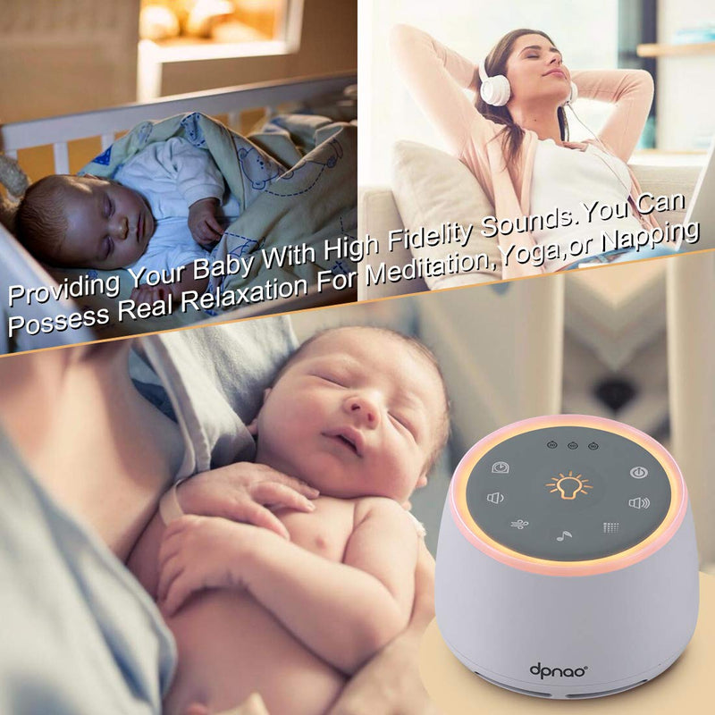 [Australia] - White Noise Machine, Sleep Sound Machine for Baby Kid Adult Home Hotel Traveling Office, with 22 Soothing Sounds Night Light Sleep Timer for Sleeping & Relaxation 
