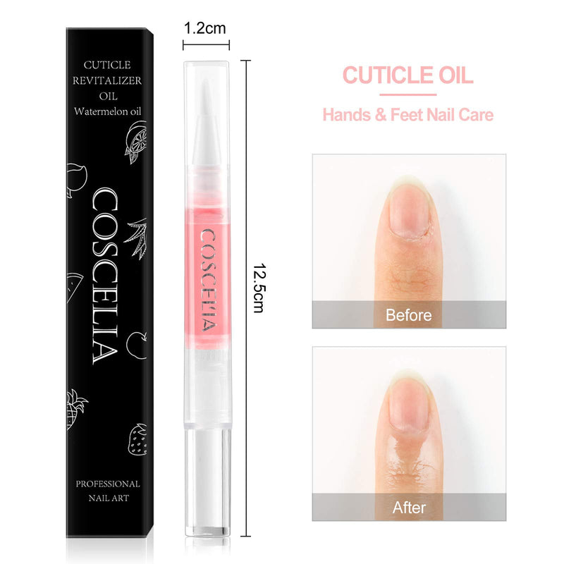 [Australia] - 8Pcs Nail Cuticle Oil Pen Cuticle Revitalizer Oil Pen for Nails with Soft Brush Cuticle Oil Bulk Softener Moist Gel Nail Treatment Nourishment Fruity Smell 