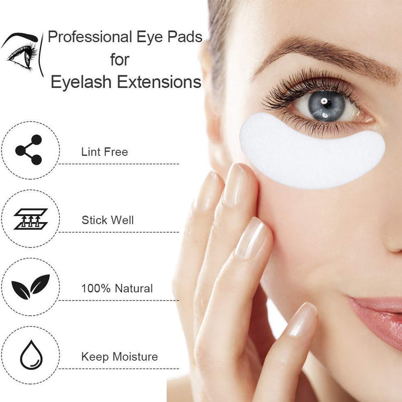 [Australia] - Under Eye Pads, Lint Free Lash Extension Eye Gel Patches for Beauty Salon False Eyelash Extensions Grafting, Hydrogel Eye Mask Beauty Makeup Tool (110 pairs with bag) 110 pairs with bag 