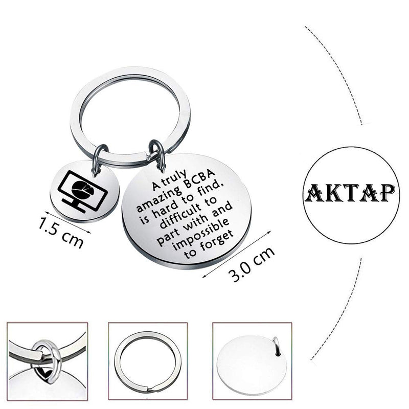 [Australia] - AKTAP Behavior Analyst Gift BCBA Gift A Truly Amazing BCBA is Hard to Find Keychain Special Education Gift for Board Certified Behavior Analysis BCBA Specialist BCBA Specialist Keychain 