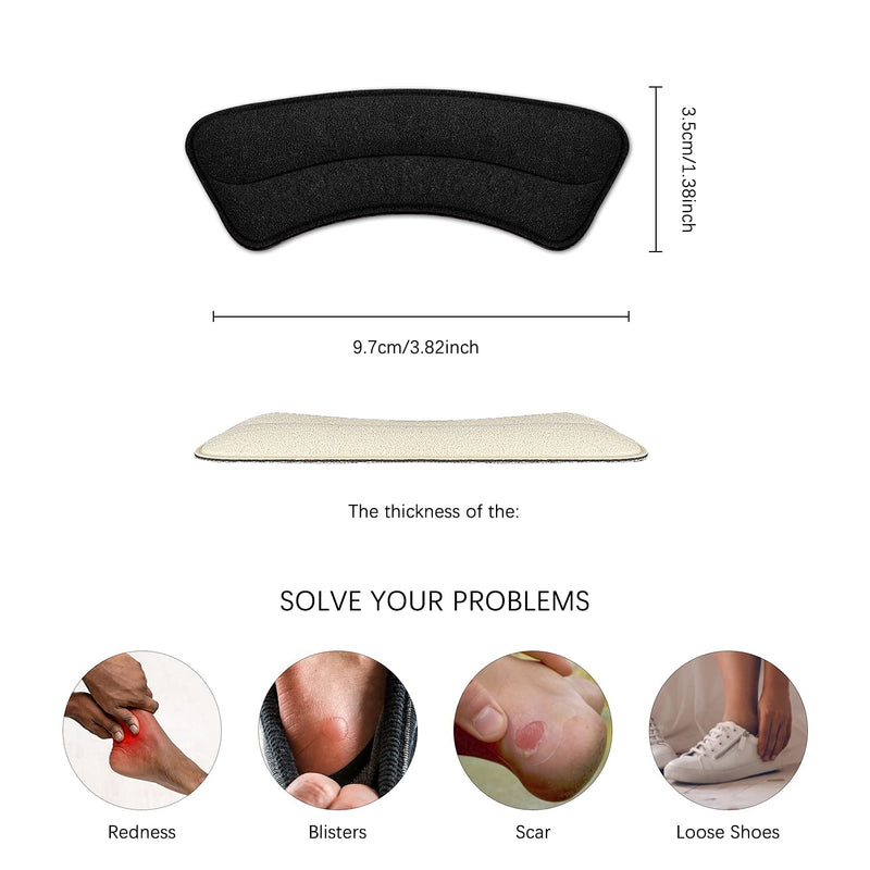 [Australia] - Heel Grips Liner, Comfortable Suede Heel Insert to Fit The Shoe, Prevent The Heel from Slipping Off Due to Oversized Shoes, 4 Pairs Heel Protector Pads 