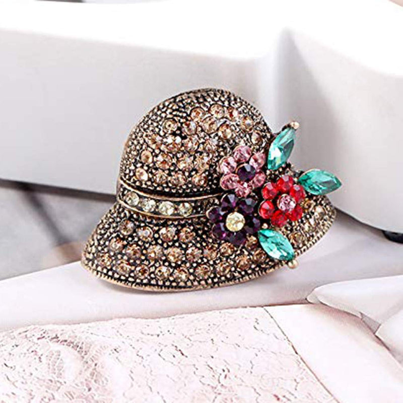 [Australia] - Comelyjewel Rhinestone Brooch Pins for Women Hat Jewelry Brooch Pins Durable and Useful Retro Silver 