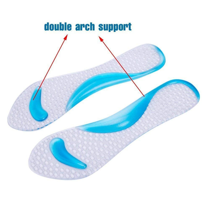 [Australia] - PEDIMEND Silicone Gel Arch Support Insoles (1PAIR) - Antiskid Flat Foot Correction Massage Shoe Pad - High Heel Pain Relief Gel Shoe Insoles - Unisex - Foot Care 2 