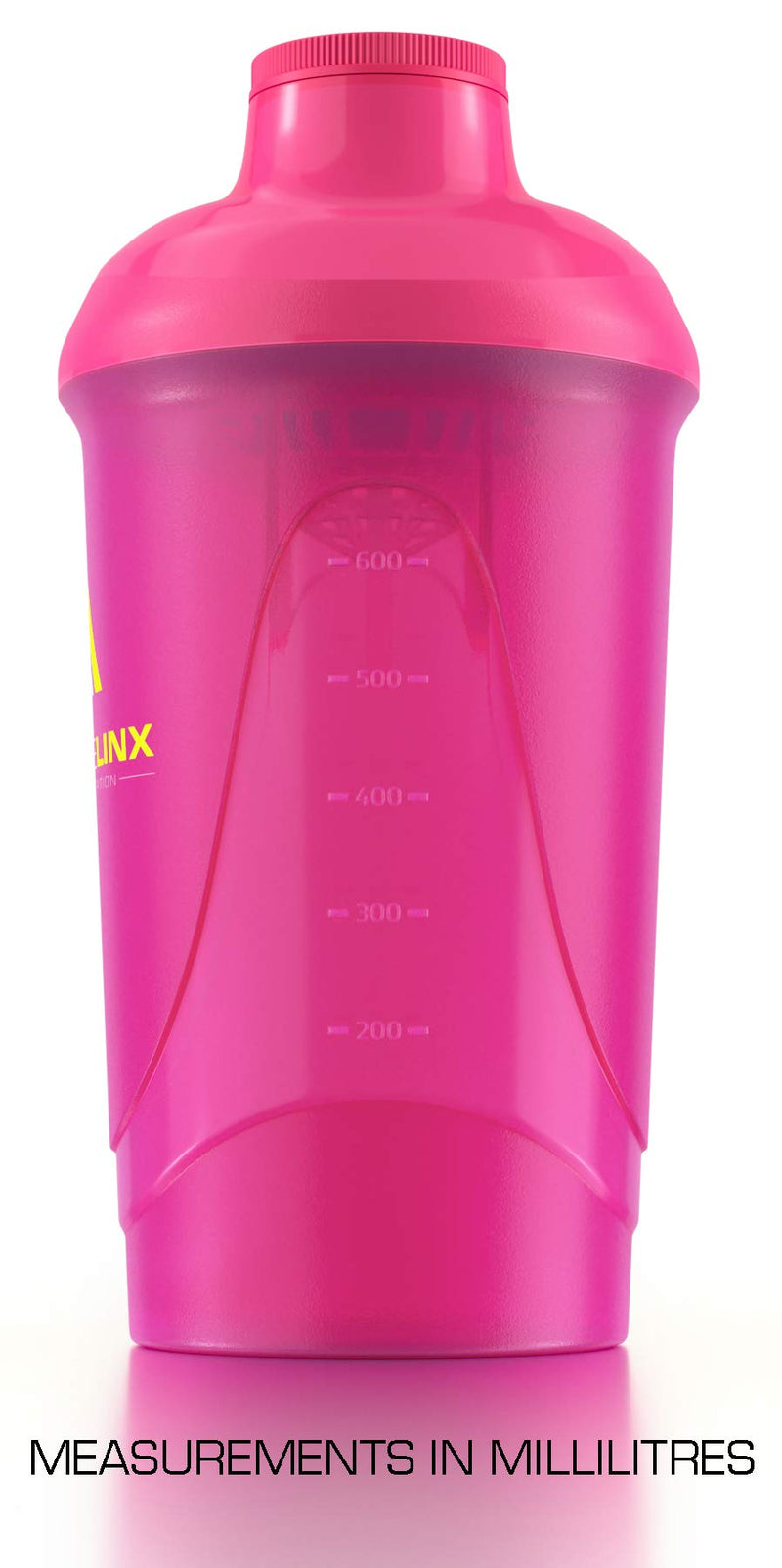 [Australia] - Protein Shaker Screw top 100% Leak Proof Drinks Bottle 600ml to 800ml by Musc (Pink) Pink Transparent 