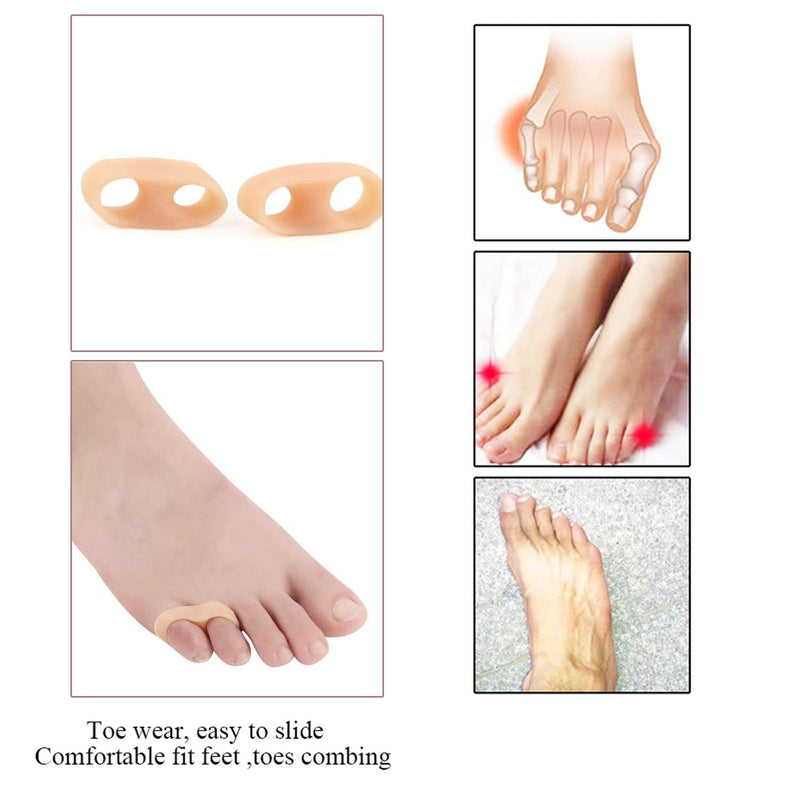 [Australia] - 10 Pcs Gel Little Toe Buddy Toe Corrector and Toe Straightener,Tailor's Bunion Pads Soft Gel Bunionette Pad Toe Protector Tailors Bunion Pain Relief 