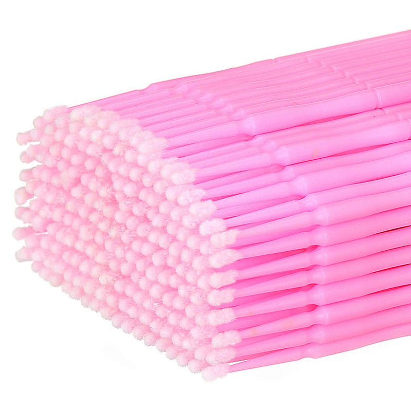 [Australia] - Akstore 400 PCS Disposable Micro Applicators Brush Eyelash Extension Individual Applicators Mascara Brush for Make up and Clean and Compatible and Personal Care (Pink) Pink 