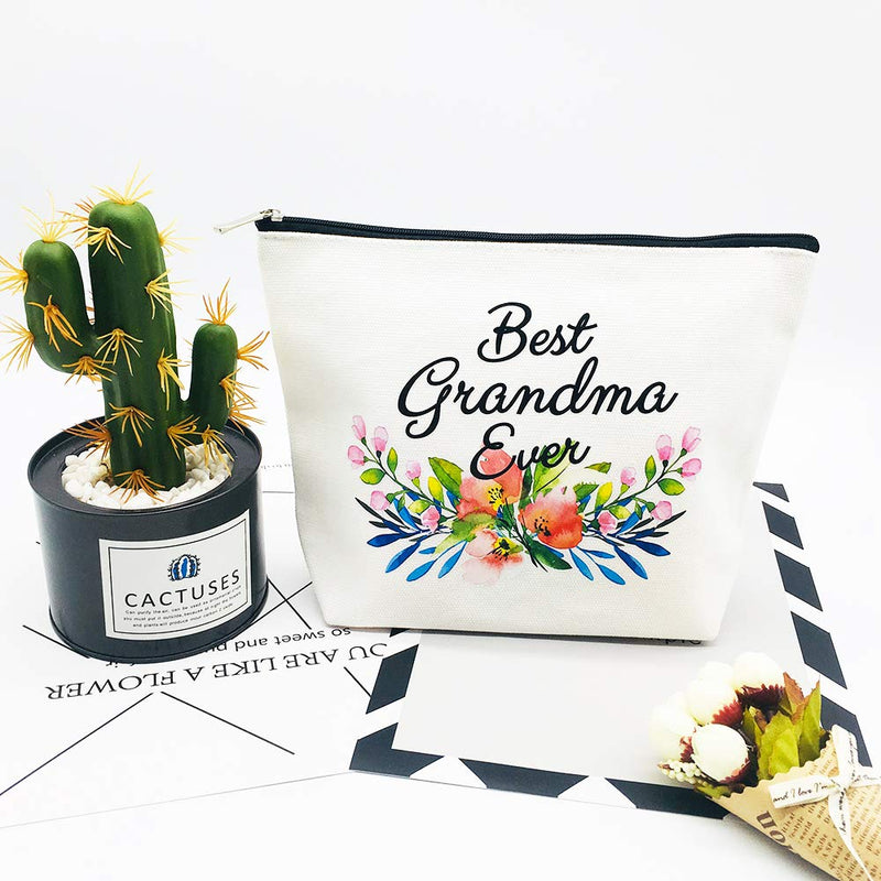 [Australia] - Grandma Gifts Best Grandma Ever Makeup Bag Mother's Day Gifts Grandmother Birthday Gifts Nana Gift for Mom from Granddaughter 