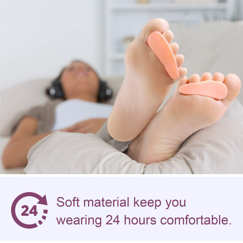 [Australia] - Promifun Gel Toe Separators, 6 Pack of Toe Spacers, Toe Straightener for Men and Women, Bunions, Hammer Toe, Overlapping Toe, Claw Toes, Reduce Foot Pain 