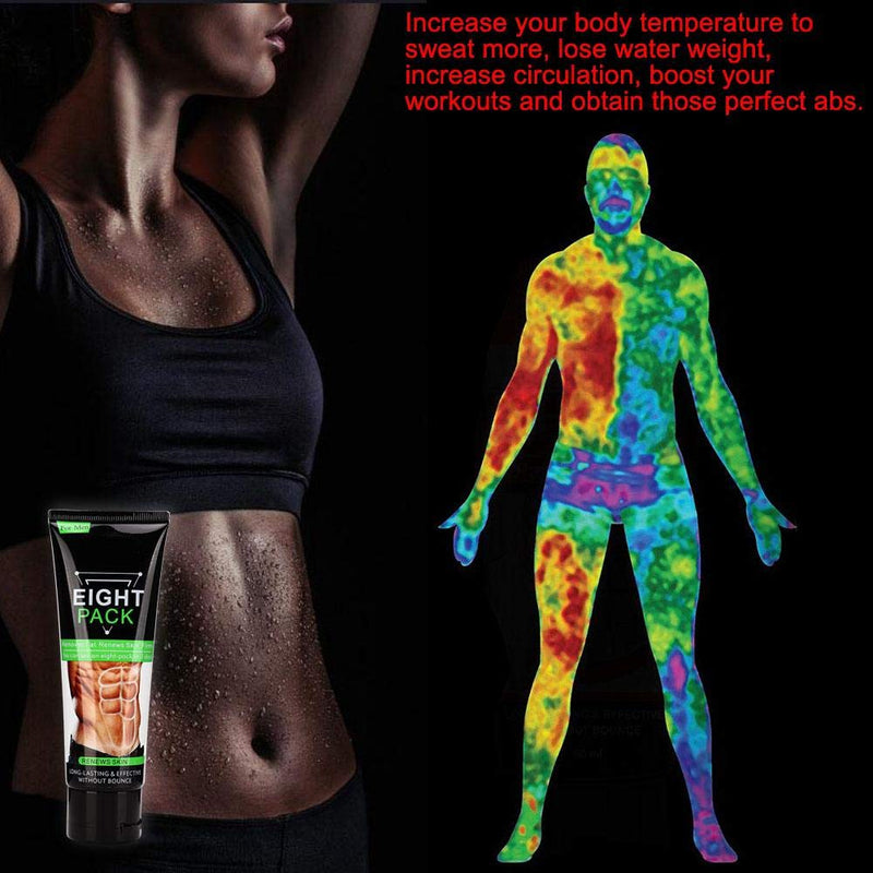 [Australia] - Weight Loss Cream, 80g Firming Muscle Cream Hot Cream Anti Cellulite Body Slim Cream Abdominal Body Slimming Treatment Fat Burner Burning Gel Shaping the Perfect Line Increases Muscle Strength 