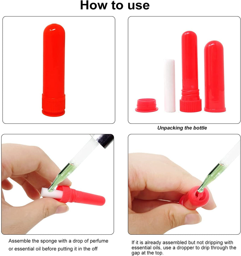 [Australia] - YANGWEN Essential Oil Inhaler Tubes,Essential Oil Aromatherapy Nasal Inhalers Tubes Refillable Inhaler Stick with Wicks,7 Colors 