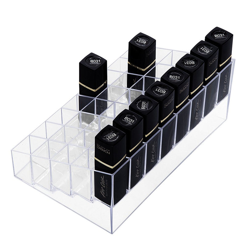 [Australia] - Lipstick Holder, HBlife 40 Spaces Clear Acrylic Lipstick Organizer Display Stand Cosmetic Makeup Organizer for Lipstick, Brushes, Bottles, and more 