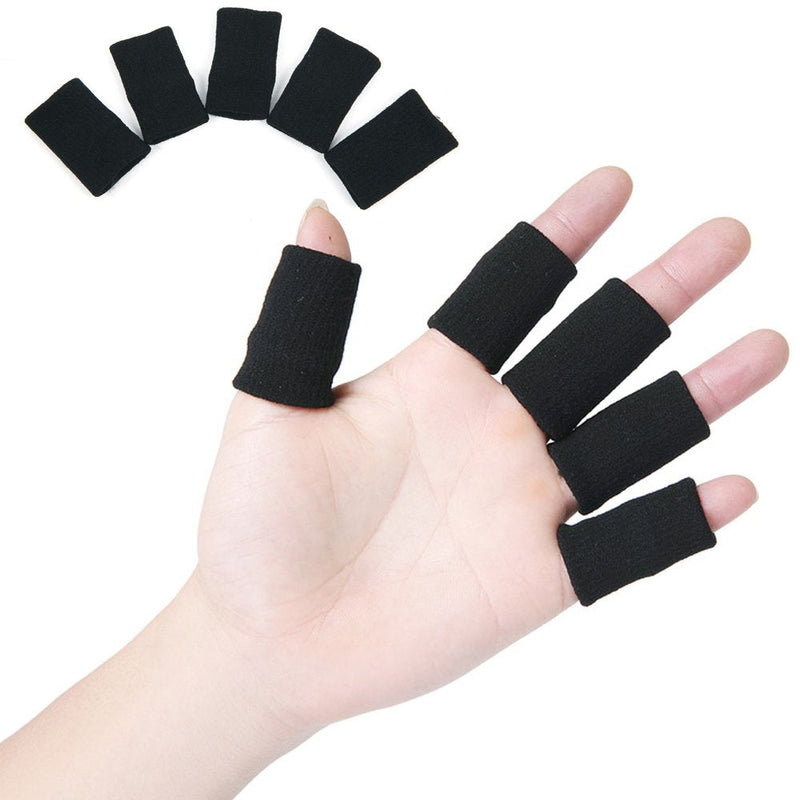 [Australia] - 40PCS Sports Finger Splint Guard Bands Finger Sleeves Thumb Braces Support Elastic Compression Protector Braces for Relieving Pain Calluses Arthritis Knuckle 