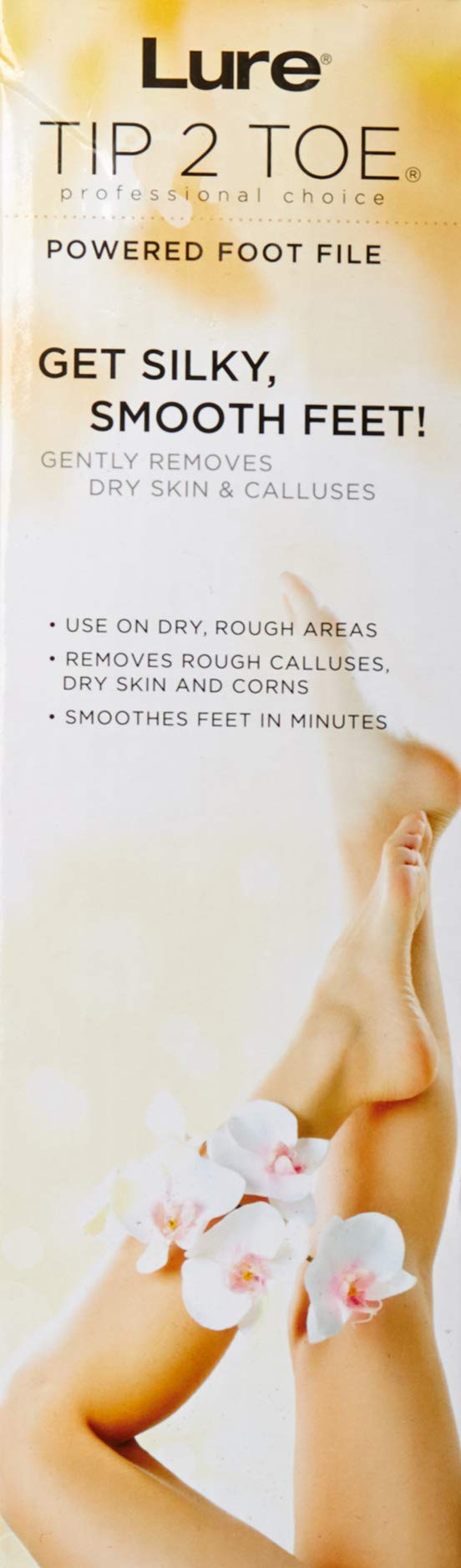 [Australia] - J D beauty professional Tip2Toe Electric Callus Remover, White & Silver 