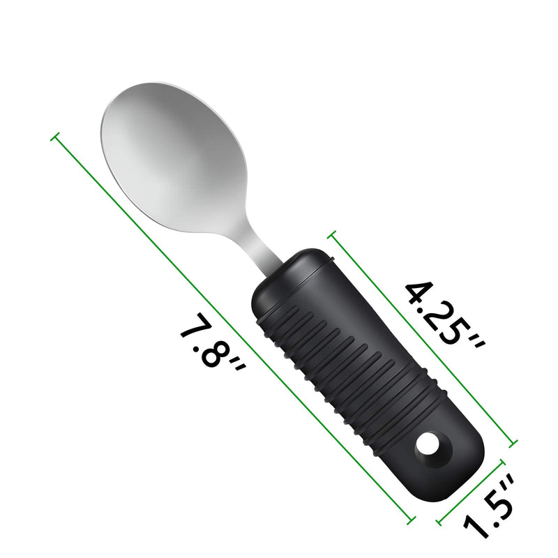 [Australia] - YPC Adaptive Utensils,Easy Grip Silverware,Built-Up Fork,Spoon and Rocker Knife for Adults,Elderly,Arthritis,Tremors and Parkinsons,3 Piece Set Utensil Set 