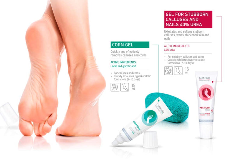 [Australia] - BiotradeTM Keratolin Corn Remover gel 15 ml, Exfoliates and Softens Corns and Calluses, With Glycolic, Lactic and Salicylic acid, Results in 5 to 7 Days 