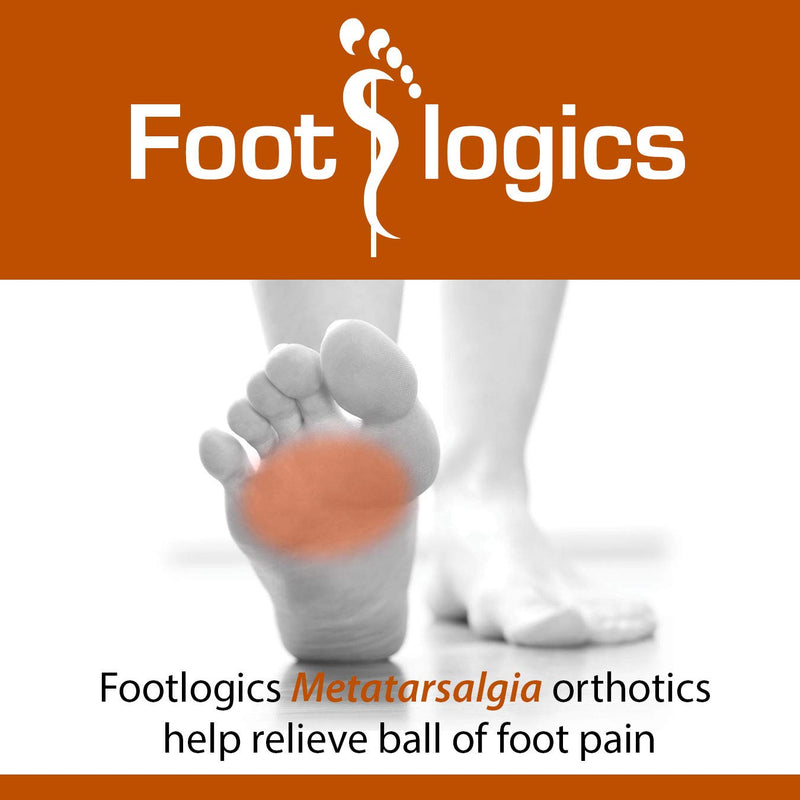 [Australia] - Footlogics 3/4 Length Orthotic Shoe Insoles with Built-in Raise for Ball of Foot Pain, Morton’s Neuroma, Flat Feet - Metatarsalgia M (Men's 8-9.5, Women's 9.5-11) 