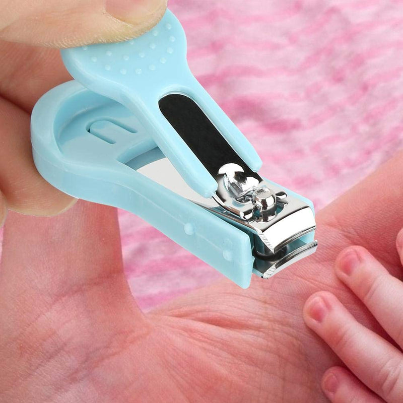 [Australia] - 3 in 1 Baby Nail Clipper Baby Grooming Kit, Baby Manicure Set with Nail Scissors Nail Clipper and Nail File for Newborn Toddler Toes Fingernails Care Trim Polish Kit(Blue) Blue 