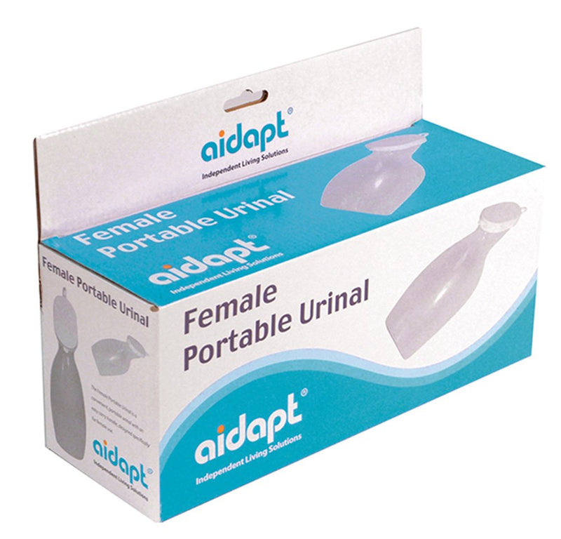 [Australia] - Aidapt Retail Boxed Female Portable Urinal with Anti Spill Lid. Ideal for Camping and Travel Use and Those confined to Bed 