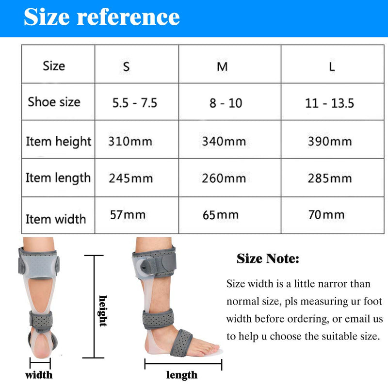 [Australia] - AFO Foot Drop Brace Medical Ankle Foot Orthosis Support Drop Foot Postural Correction Brace (Left/M) Left/M 