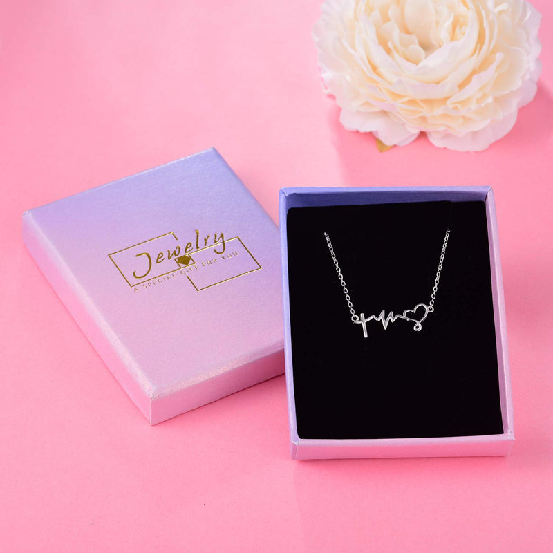 [Australia] - ACJFA 925 Sterling Silver Faith Hope Love Lifeline Heart Pendant Necklace Inspirational Jewelry Birthday Nurse's Day Gifts for Women Teen Girls 
