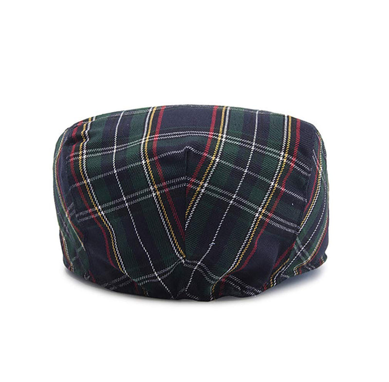 [Australia] - RICHTOER Newsboy Cap Beret Men Women Flat Caps Cotton Plaid Hat Outdoors Blue 