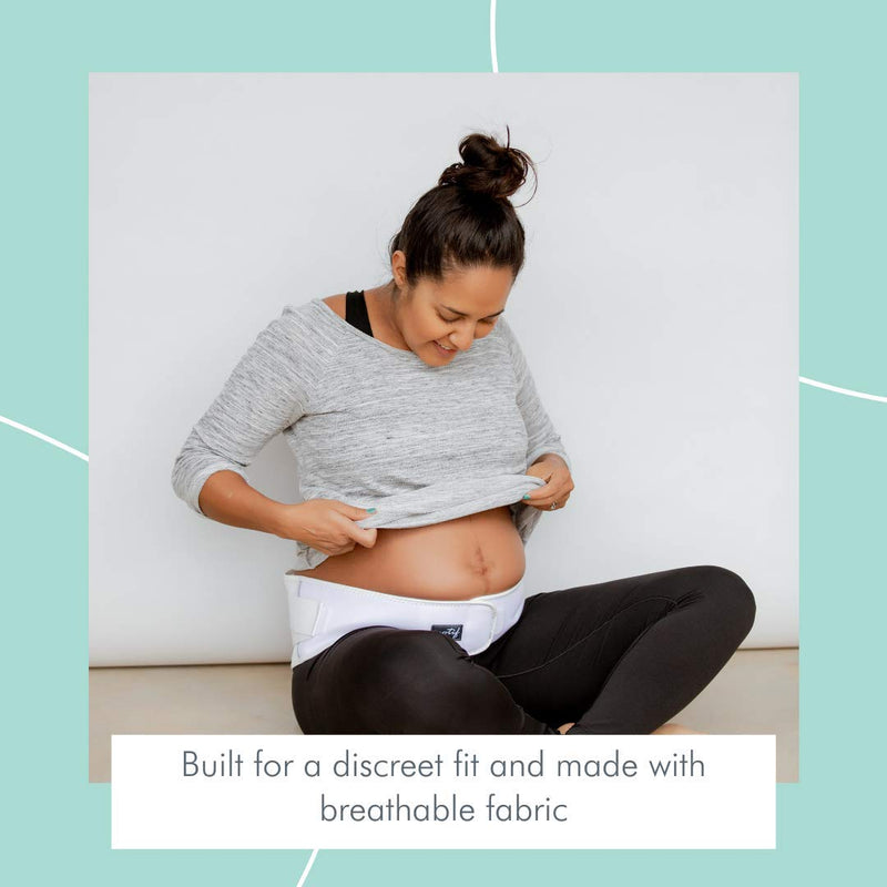 [Australia] - Motif Medical, Pregnancy Support Band, Relieves Pressure on the Abdomen, Lower Back, Hips, and Pelvis, White - Small 