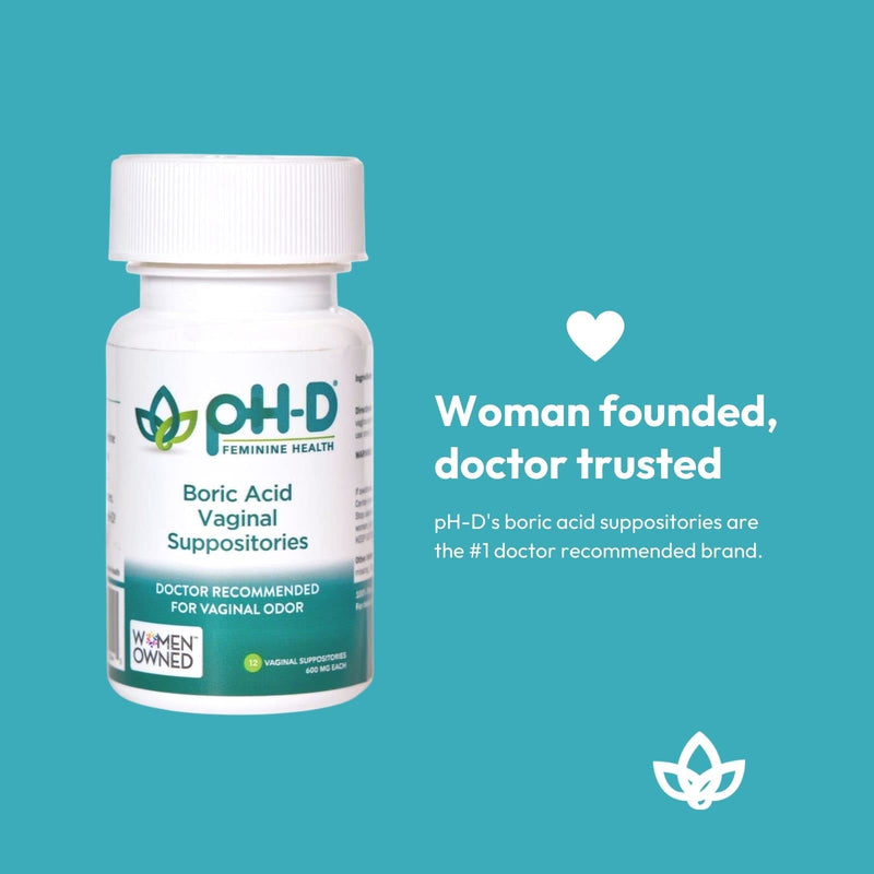 [Australia] - pH-D Feminine Health Boric Acid Starter Bundle - pH-D Boric Acid Vaginal Suppositories 72ct and 5 Vaginal Suppository applicators 