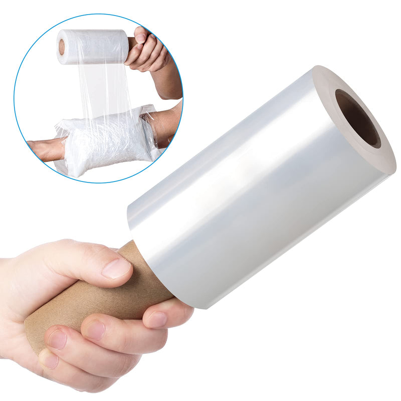 [Australia] - Wrap Plastic Film with Handle Plastic Bags for Ice Tattoo Plastic Wrap Suitable for Athletic Trainers to Hold Ice Packs in Place for Moving Supplies Stretch Wrap Shrink Wrap,5 Inches x 500 ft (1 Pcs) 