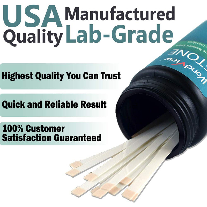 [Australia] - Wondview Ketone Test Strips: Testing Ketosis Based on Your Urine, 100 Ketone Urinalysis Tester Strips (Made in USA) 