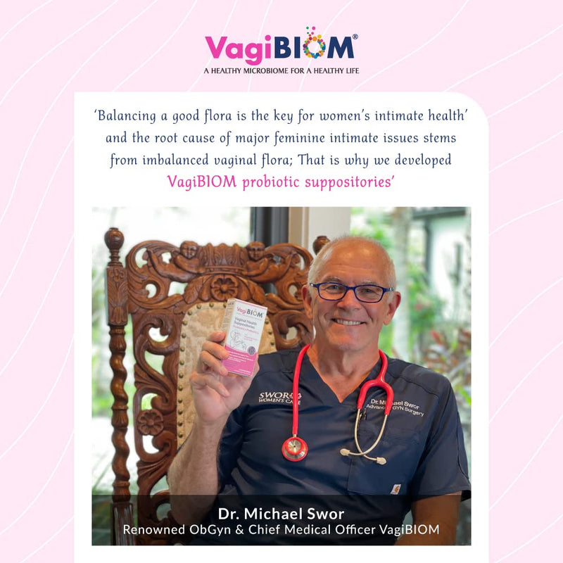 [Australia] - VagiBiom Lactobacillus Suppository (15 count) 3-in-1 Benefits- Microbiome Flora balance, Odor Control and Enhanced moisturization for vaginal dryness due to Menopause; Balance and Nourishes Healthy Lactobacillus Flora; Paraben-Free Preservative-Free, V... 